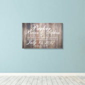 Verouderd Hout Bruiloft Canvas Print (Insitu (Houten vloer))