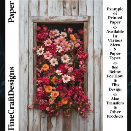 Verouderd houten raam met bloemen CL5 plakboek pap