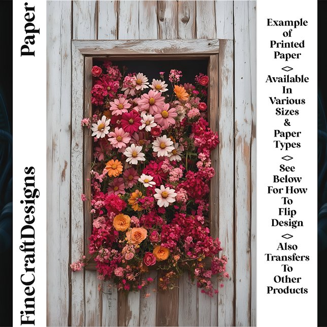 Verouderd houten raam met bloemen CL5 plakboek pap (Creator heeft geüpload)