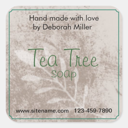 Verouderd landlabel voor jar-pakket vierkante sticker (Voorkant)