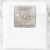 Verouderd landlabel voor jar-pakket vierkante sticker (Tas)