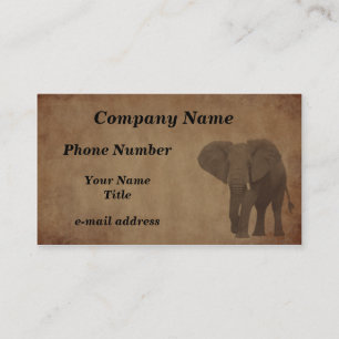 Verouderd papier - Olifant Visitekaartje