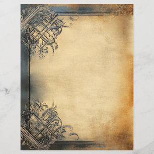 Verouderd  perkament papier decoratieve rand