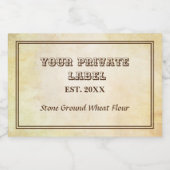  verouderd perkament uw privélabel voedselcontainer etiket (Enkel label)