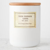  verouderd perkament uw privélabel voedselcontainer etiket (Voorkant)