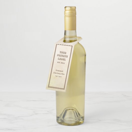  verouderd perkamentwijn uw eigen label (Schuin)