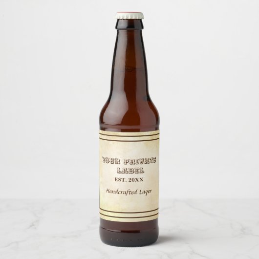 verouderd perkamentwijn uw eigen label bier etiket (Voorkant)