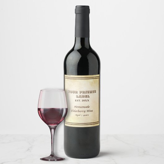  verouderd perkamentwijn uw eigen label wijn etiket