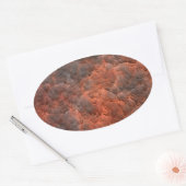 Verouderd roest metaal ovale sticker (Envelop)