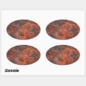 Verouderd roest metaal ovale sticker (Vel)