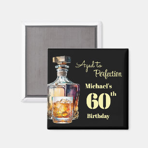Verouderd tot in de perfectie Heren 60ste Whiskey Magneet