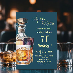 Verouderd tot in de perfectie Heren 71ste Whiskey Kaart
