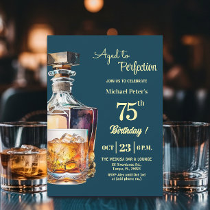 Verouderd tot in de perfectie Heren 75ste Whisky V Kaart