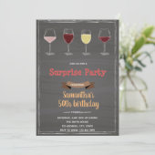 Verouderd tot in de perfectie krijtbord wijn uitno kaart (Staand voorkant)