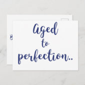 Verouderd tot in de perfectie | Leuke quote Blauwe Briefkaart (Voorkant / Achterkant)