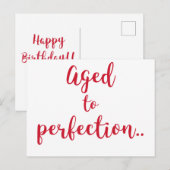 Verouderd tot in de perfectie | Leuke quote / Verj Briefkaart (Voorkant / Achterkant)