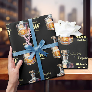 'Verouderd tot in de perfectie' mannen 60ste whisk Cadeaupapier