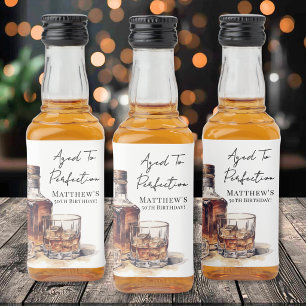 Verouderd Tot In De Perfectie Whiskey Verjaardagsf Likeurfles Etiket