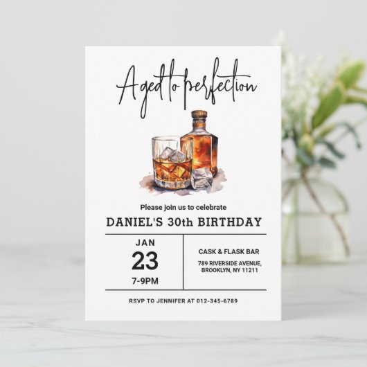 Verouderd tot in perfectie 30ste Whiskey-verjaarda Kaart (Staand voorkant)