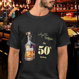 Verouderd tot in perfectie Heren 50ste Whiskey Ver T-shirt