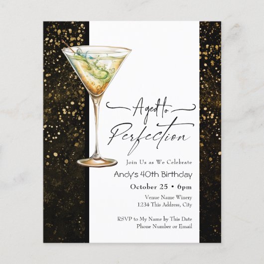 Verouderd tot Perfect 40th Birthday Invitation (Voorkant)