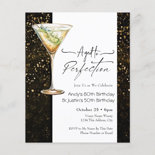 Verouderd tot Perfect Double Adult Verjaardag uitn (Voorkant)