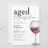 Verouderd Tot Perfecte Eenvoudig Wijn Elke Verjaar Kaart (Voorkant)