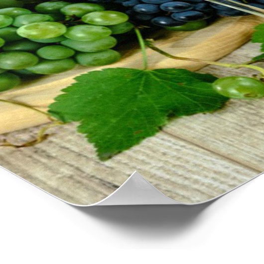 Verouderd tot perfecte wijn, fijne wijn, poster (Hoek)