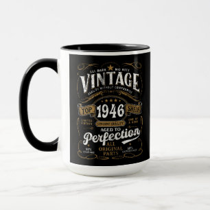 Verouderd tot perfectie 1946 Verjaardag Vintage 80 Mok