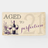 Verouderd tot perfectie 21e verjaardag spandoek (Horizontaal)