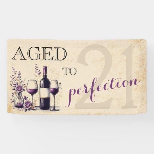 Verouderd tot perfectie 21e verjaardag spandoek (Horizontaal)