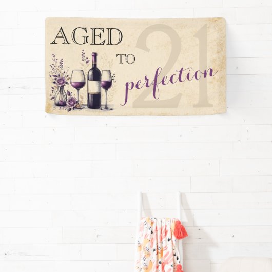 Verouderd tot perfectie 21e verjaardag spandoek (Insitu)