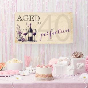 Verouderd tot perfectie 40e verjaardag spandoek