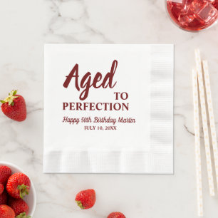 Verouderd tot perfectie 50e verjaardag servetten