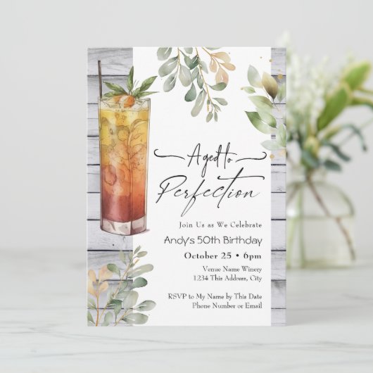 Verouderd tot perfectie 50ste verjaardag Floral Kaart (Staand voorkant)