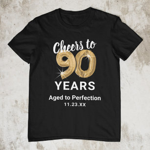 Verouderd tot perfectie 90ste verjaardag T-shirt