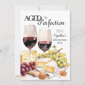 Verouderd tot perfectie Elegante wijn 50e verjaard Kaart (Voorkant)
