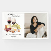 Verouderd tot perfectie Elegante wijn 50e verjaard Spandoek (Horizontaal)