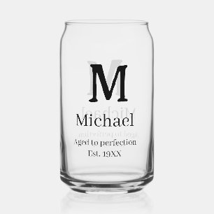 Verouderd tot perfectie est. 19XX monogram naam le Blikvorm Glas