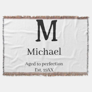 Verouderd tot perfectie est. 19XX monogram naam le Deken