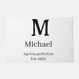 Verouderd tot perfectie est. 19XX monogram naam le Deurmat