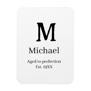 Verouderd tot perfectie gevestigd 19XX monogram na Magneet