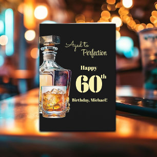 Verouderd tot perfectie Heren 60ste Whiskey Verjaa Kaart
