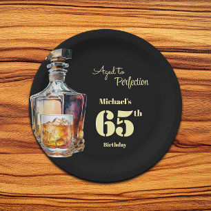 Verouderd tot perfectie Heren 65e Whiskey-verjaard Papieren Bordje