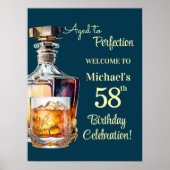 Verouderd tot perfectie Mannen 58ste whisky verjaa Poster (Voorkant)