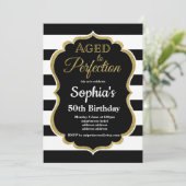 verouderd tot perfectie verjaardagsuitnodiging kaart (Staand voorkant)