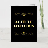 Verouderd tot perfectie Vintage Art Deco Goud Folie Wenskaart (Voorkant)