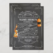 Verouderd tot Perfectie Whiskey 60th Enige Leeftij Kaart (Voorkant / Achterkant)