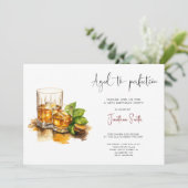 Verouderd tot perfectie whisky verjaardagsfeestje kaart (Staand voorkant)