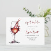 Verouderd tot perfectie wijn verjaardagsfeestje kaart (Staand voorkant)